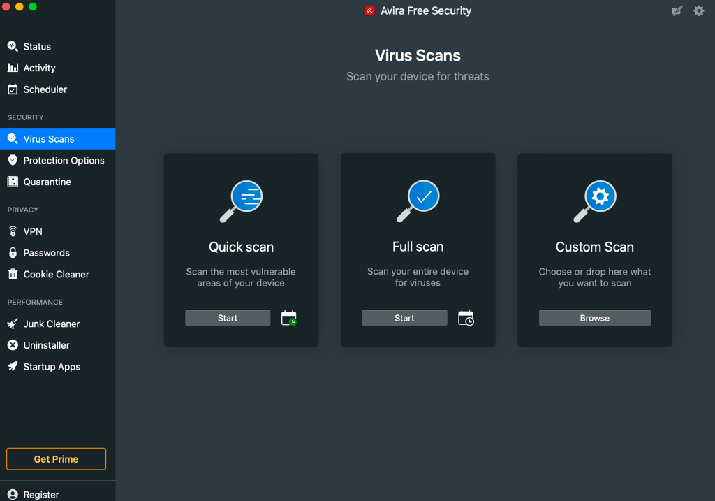 avira scan