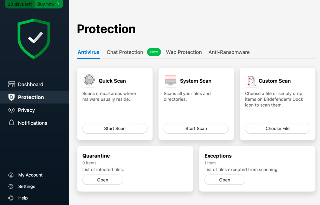 bitdefender scan