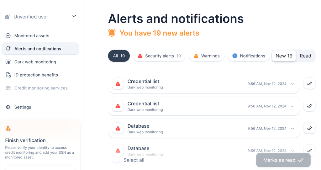 coveron alerts and notifications