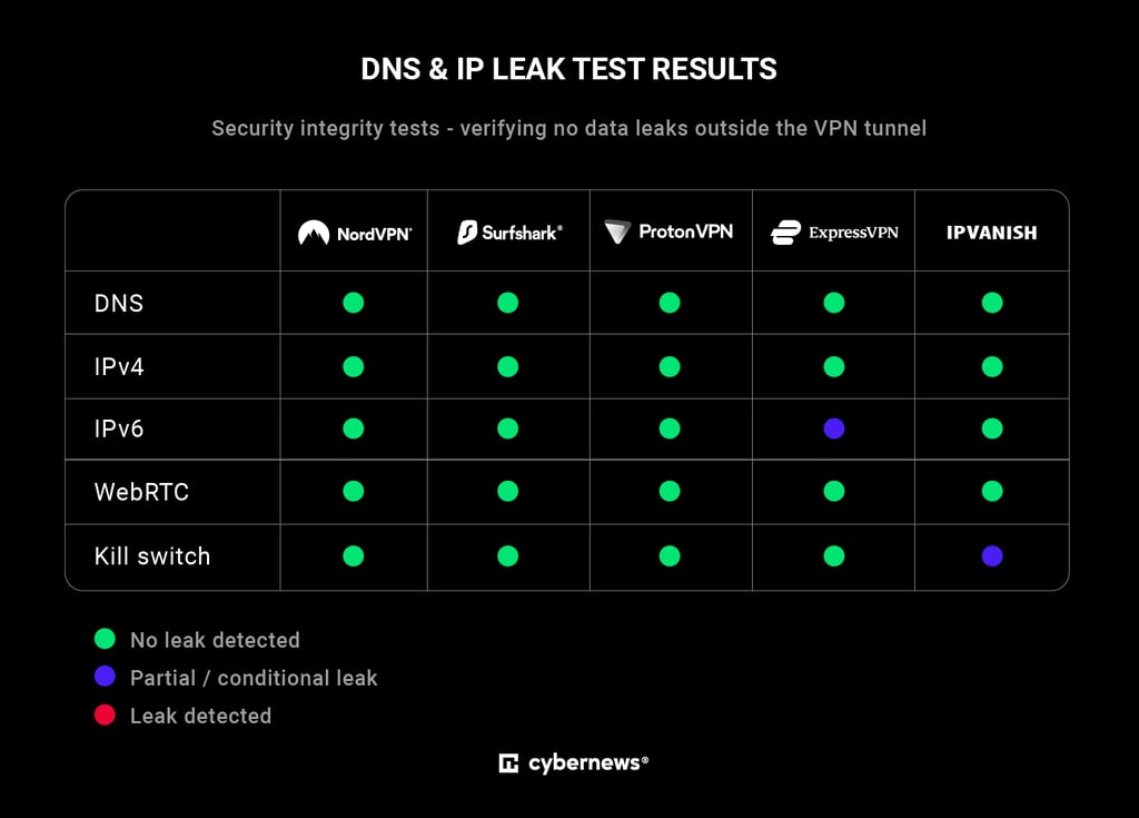 dns ip leak results