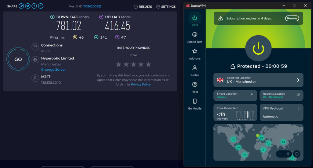 expressvpn speed uk