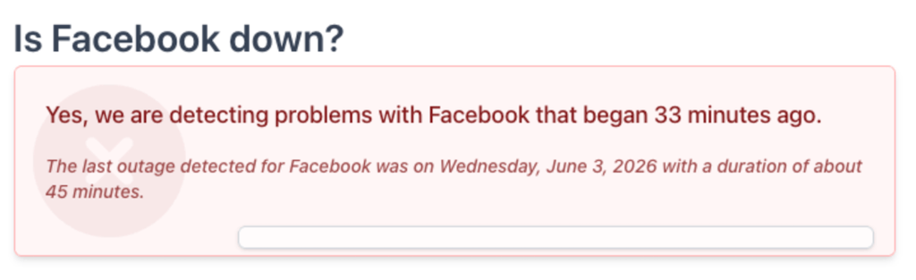facebook down dfm