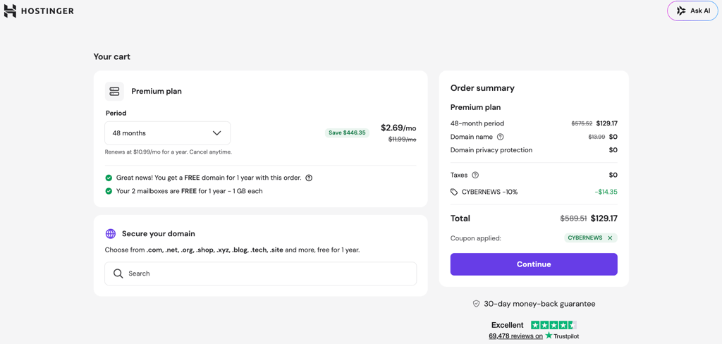 hostinger purchase process june2026