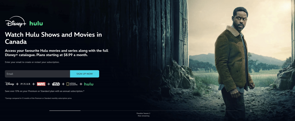 Hulu in Canada Disney plus promotion