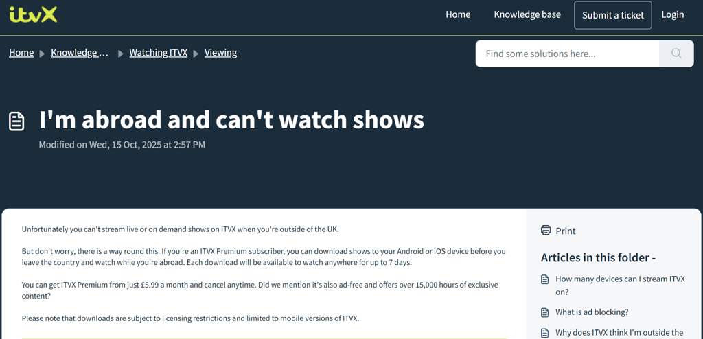ITVX membership workaround