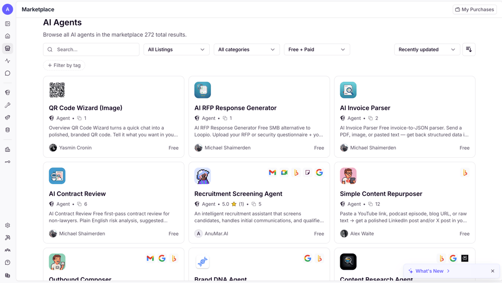 Relevance AI’s marketplace with AI agents, Workforces, and Tools