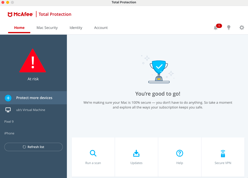 mcafee ui