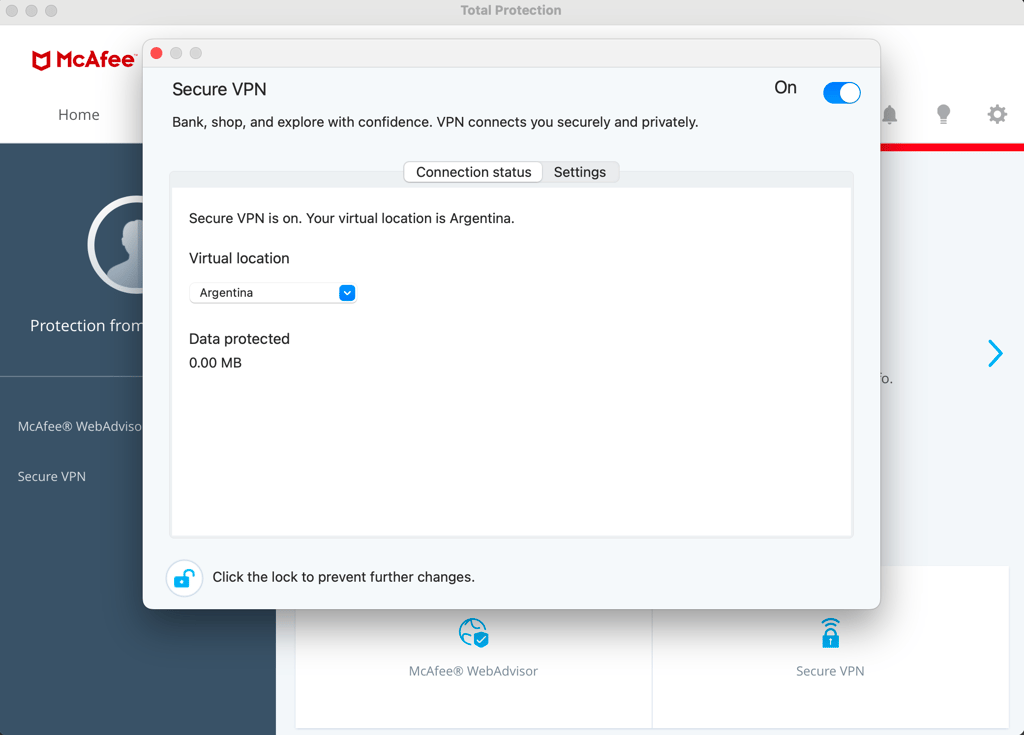 mcafee vpn argentina