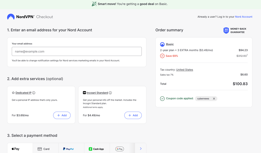 nordvpn checkout  june 2026