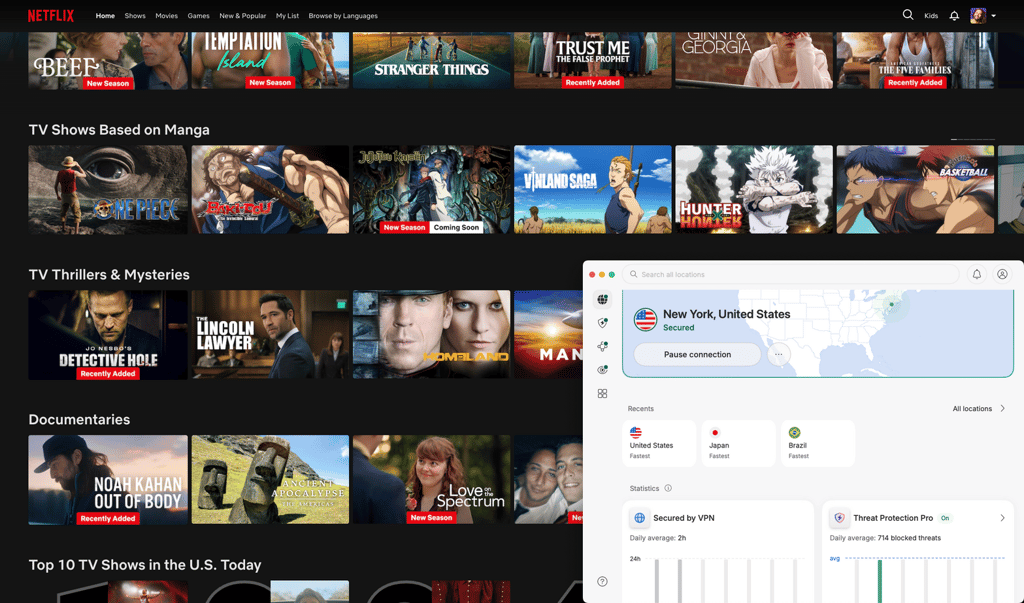 NordVPN US Netflix unblocked