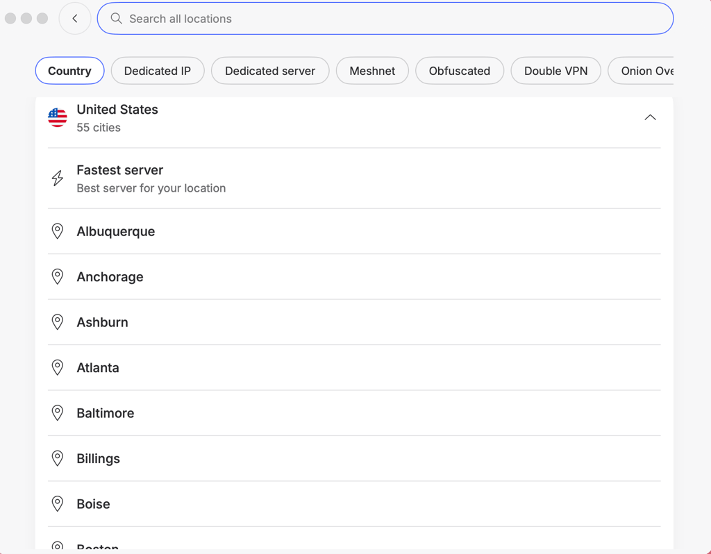 nordvpn us servers list