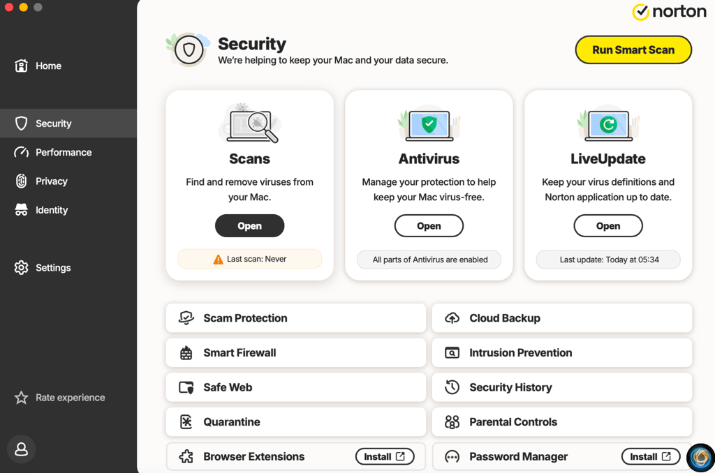 norton scan
