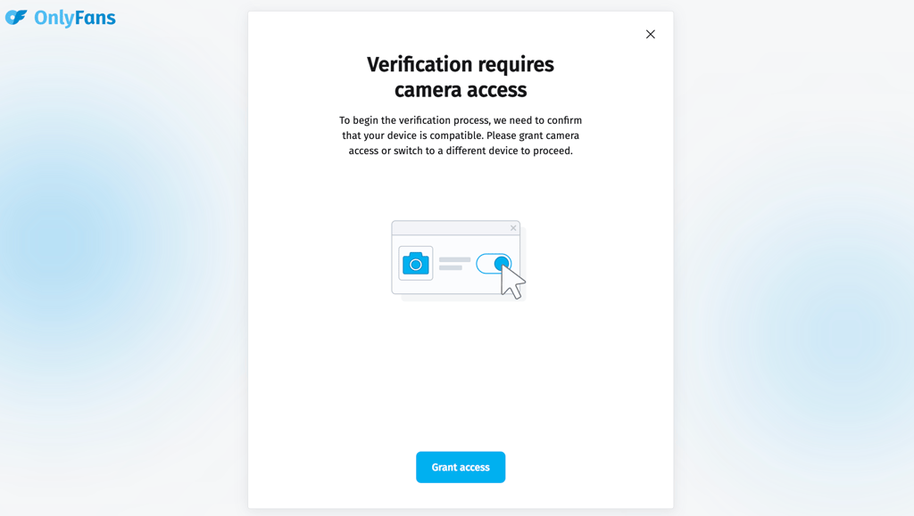 OnlyFans age-verification step