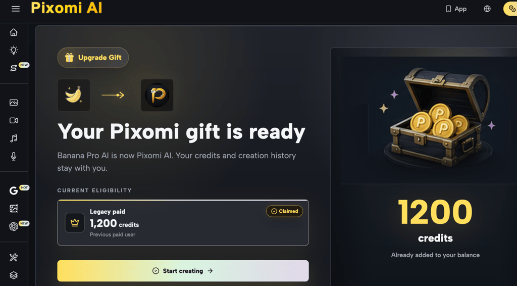pixomi ai supporting legacy users