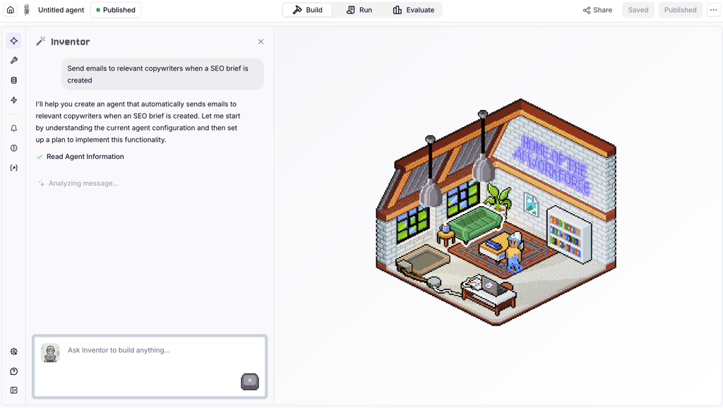 Creating an AI agent with Relevance AI’s Inventor feature