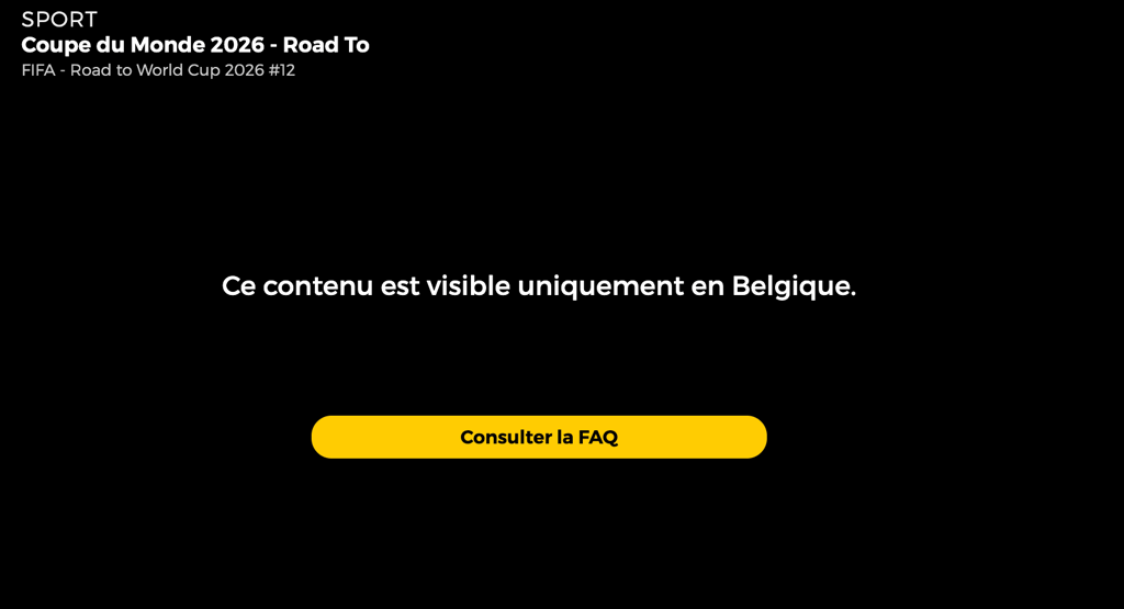 RTBF Auvio bloquée hors de Belgique