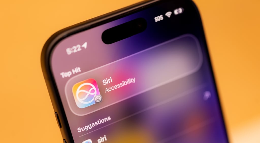 siri app, black iphone, orange background, grey-purple screen saver
