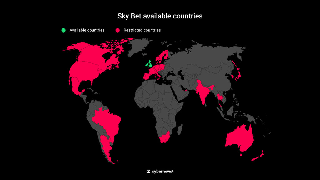Sky Bet available locations worldwide