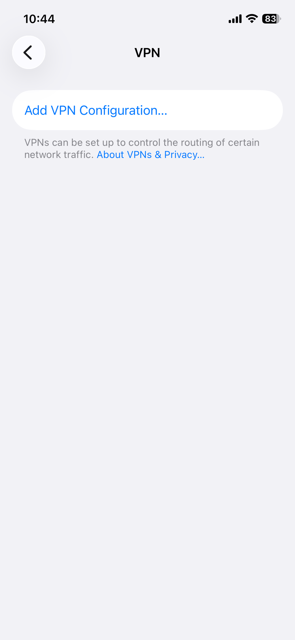 step1 for VPN configuration