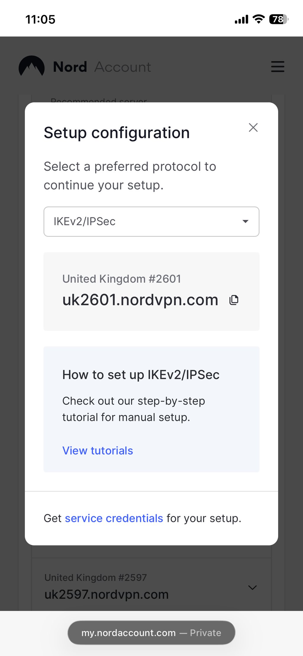 step5 VPN configuration