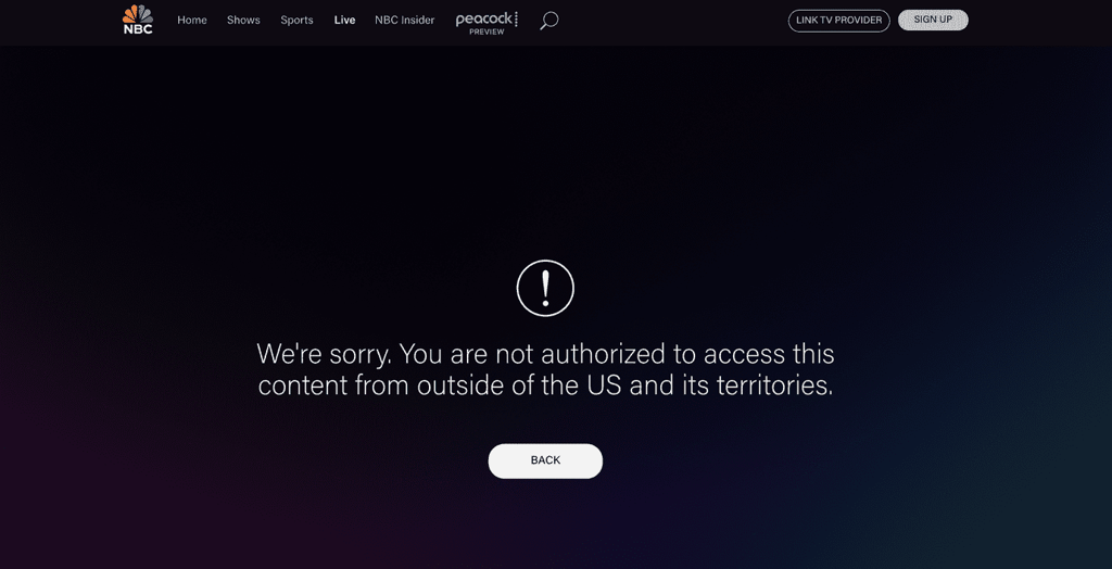 telemundo blocked without a VPN
