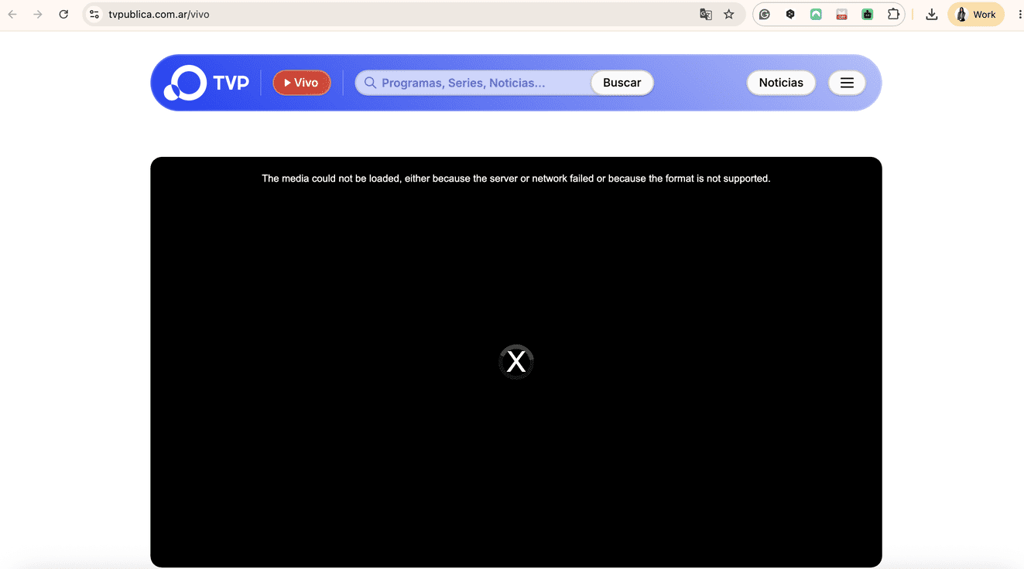 tv publica argentina bloqueada sin VPN