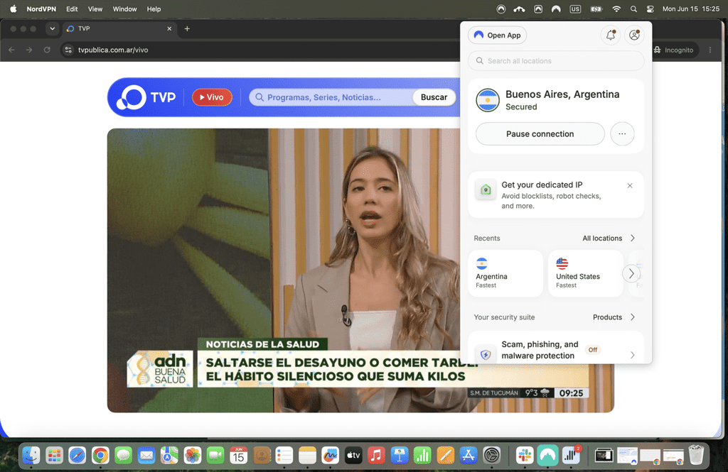 tv publica argentina desbloqueada con nordvpn