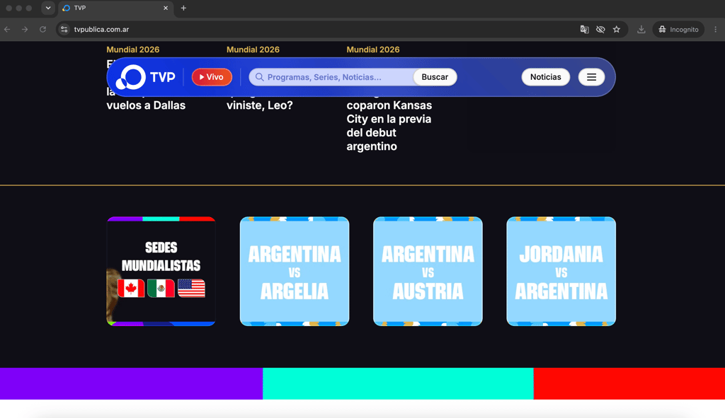tv publica streaming argentina vs austria