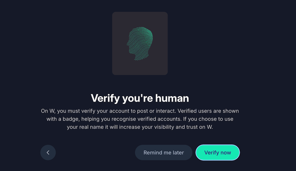verify human w identity