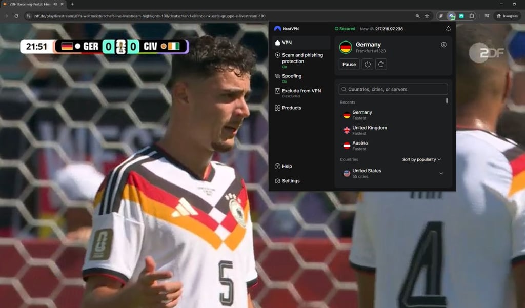 ZDF-Livstream entsperrt mit VPN