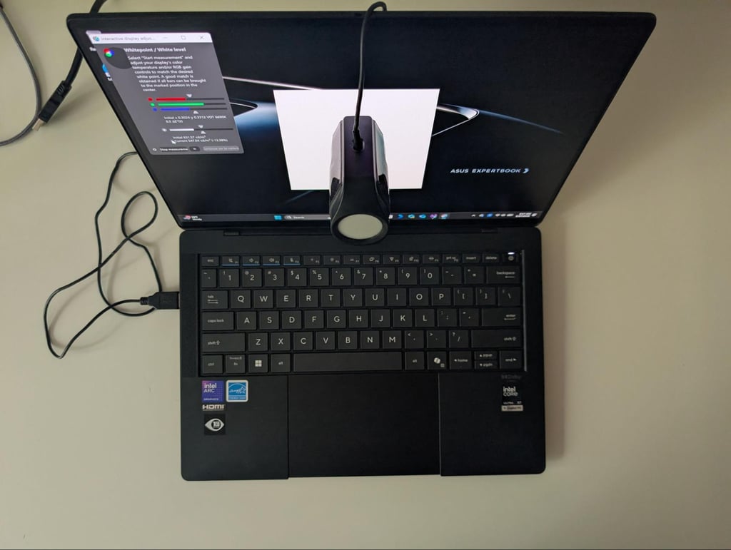ASUS ExpertBook Ultra Screen calibration process