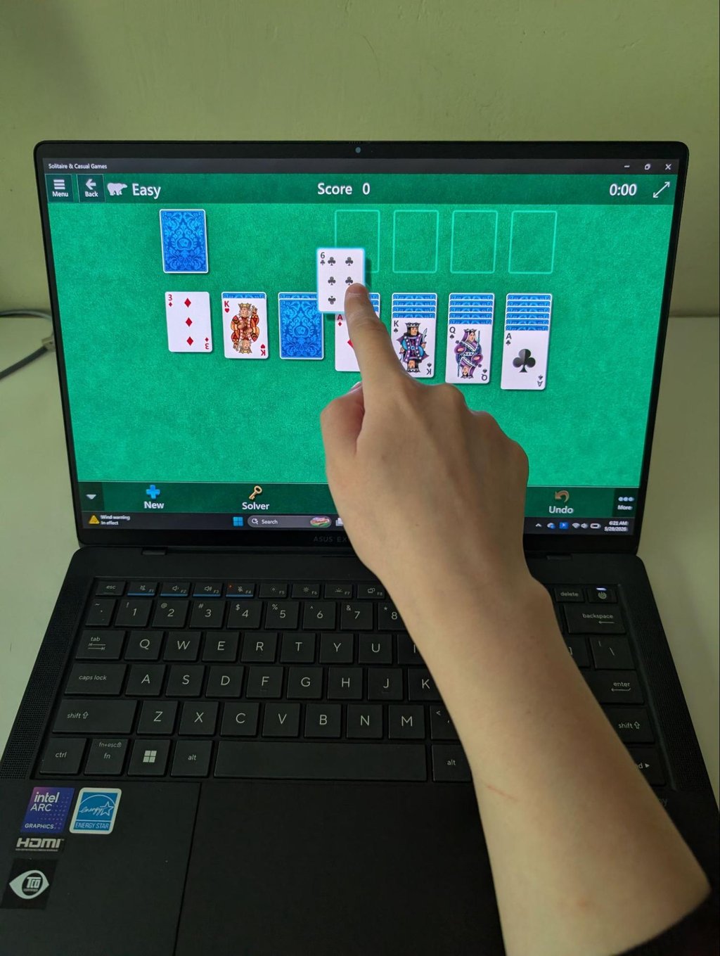 ASUS ExpertBook Ultra touchscreen in use
