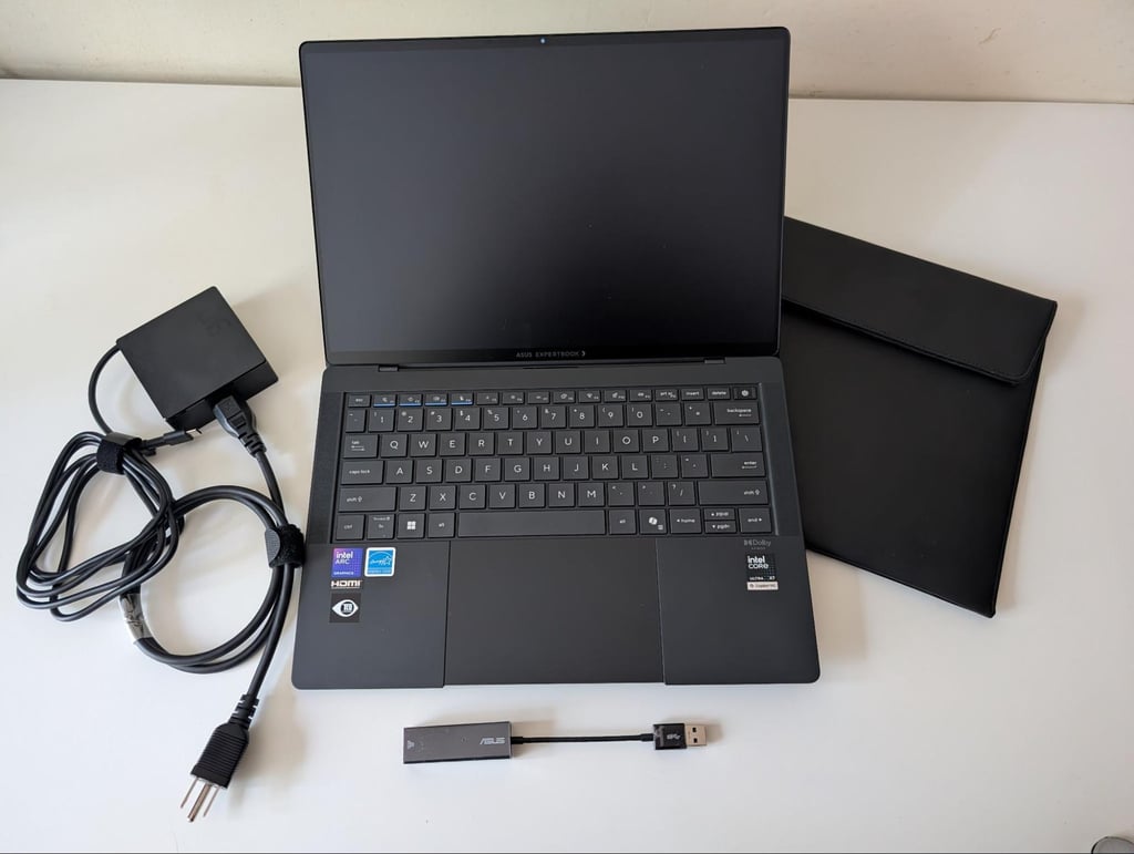 ASUS ExpertBook Ultra with included accessories