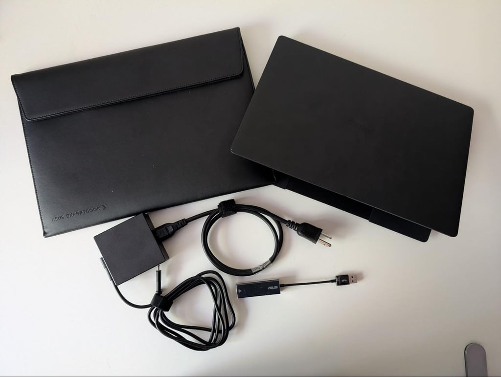 ASUS ExpertBook charger and accessories