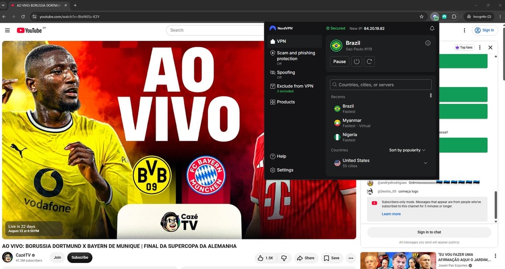 CazeTV NordVPN