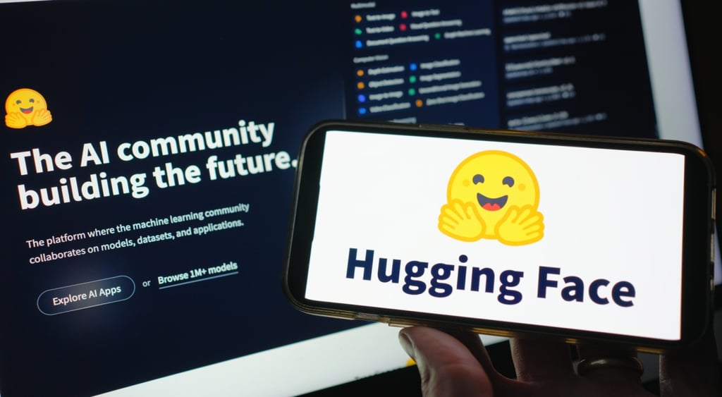 Hugging Face logo, website