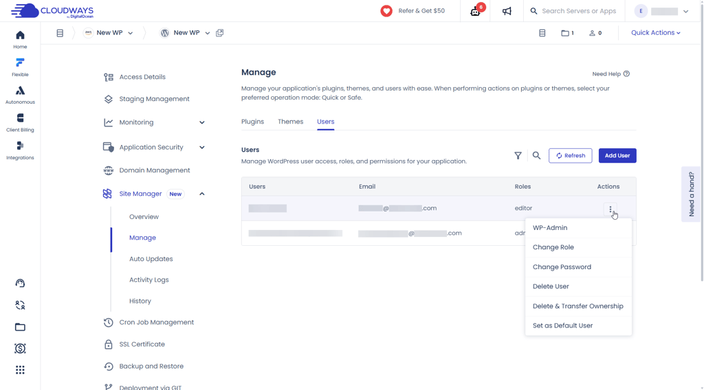 Manage WordPress roles and access without opening