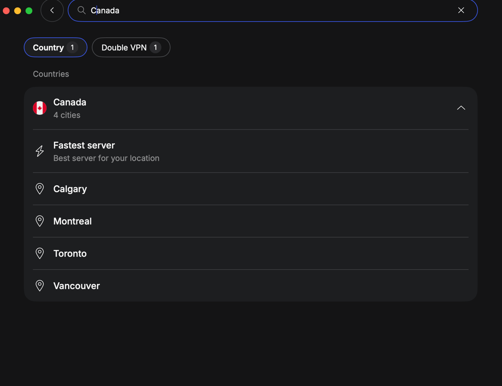 NordVPN servers canada