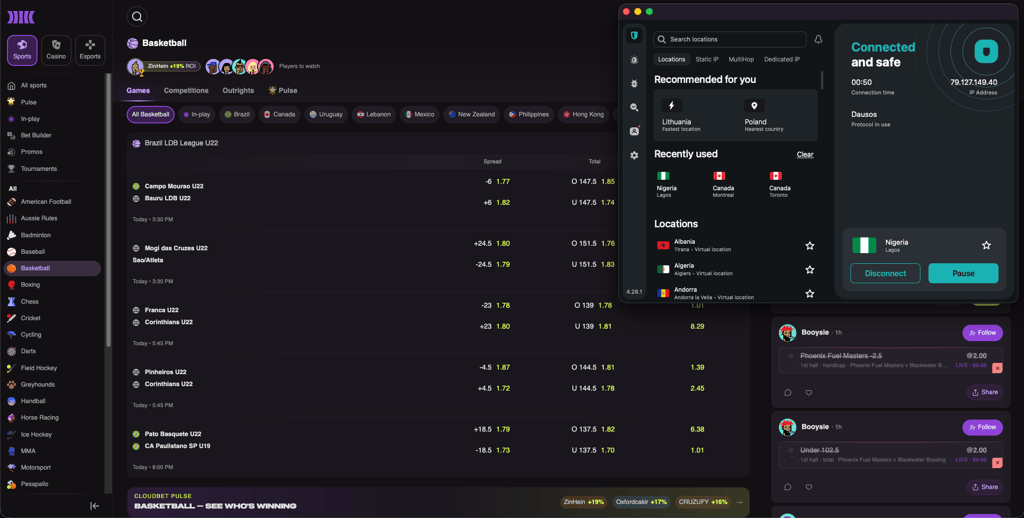 Surfshark unblocking Cloudbet