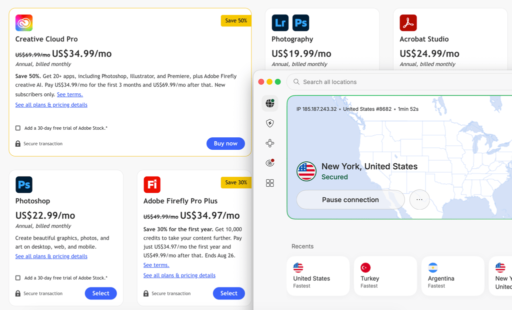 adobe pricing us