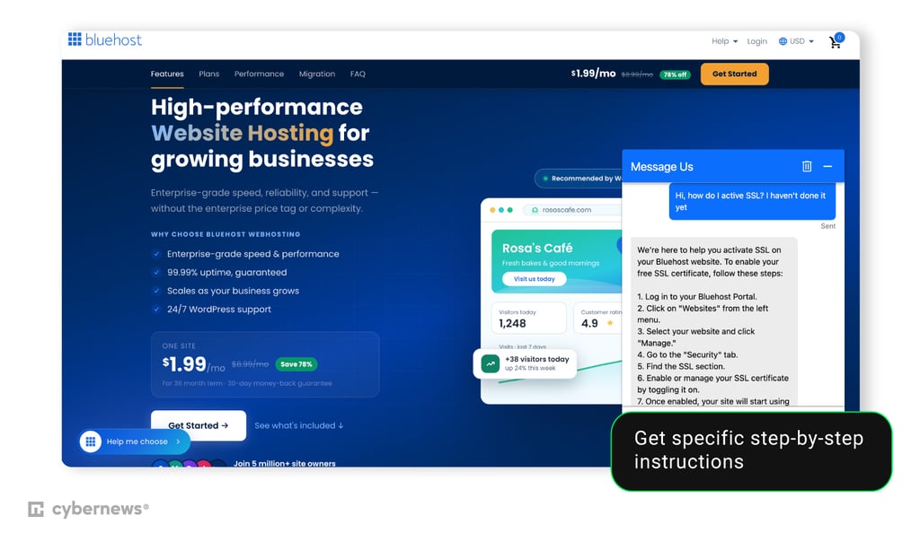 bluehost support