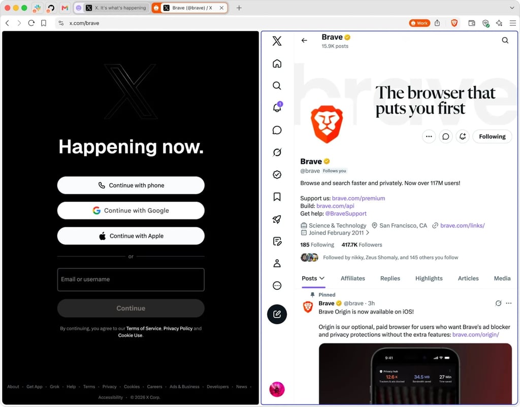 containers split view