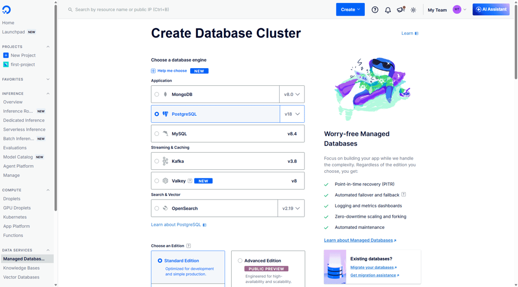 digitalocean managed database
