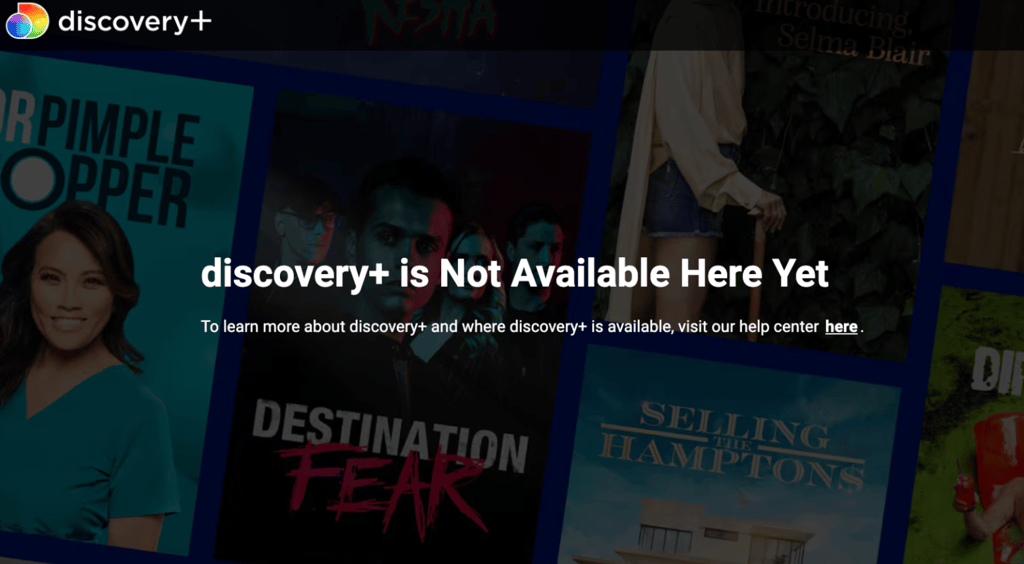 discovery plus geo restricted