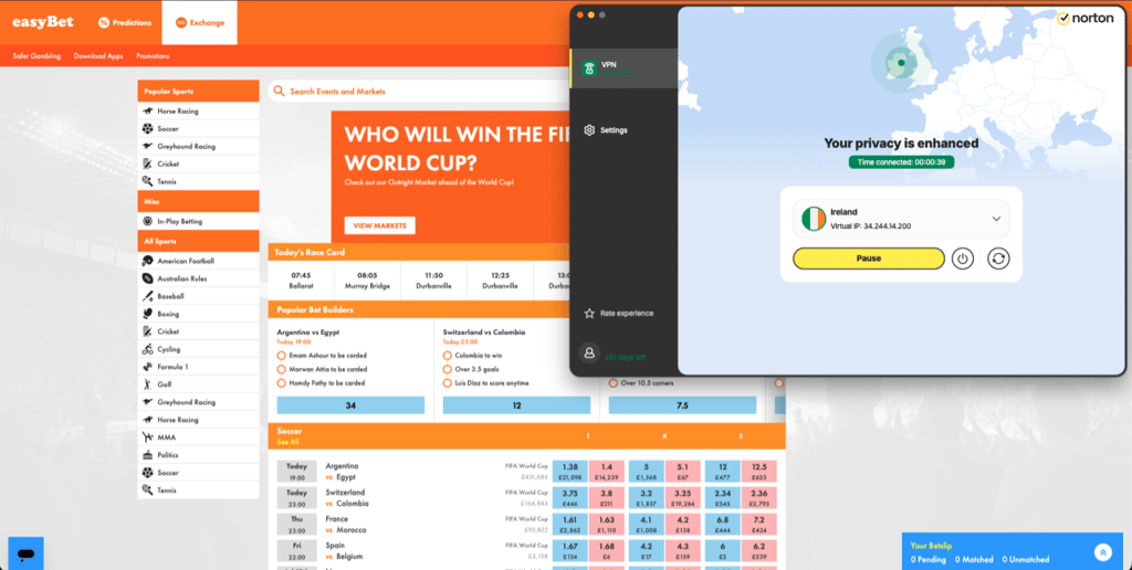 easybet unblocked norton vpn