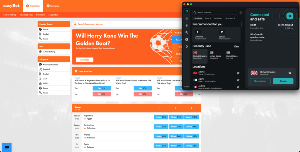 easybet unblocked surfshark