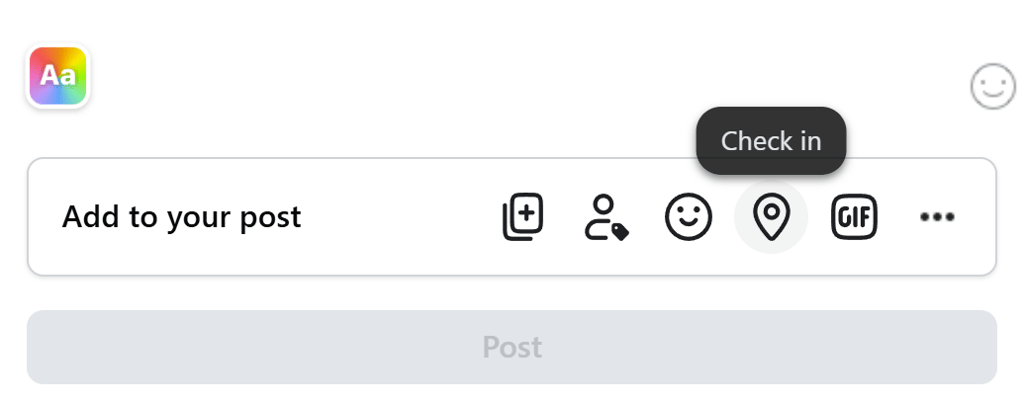 facebook post check in