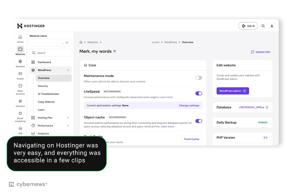 hostinger ease of use