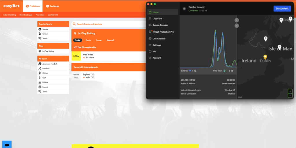 ipvanish easybet unblocked