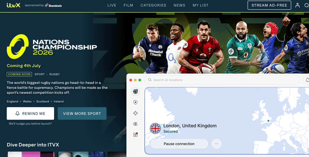 itvx nations rugby nordvpn